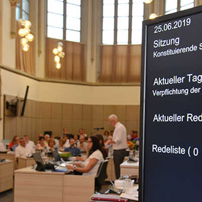 Blick in den Ratssaal während der konstituierenden Sitzung.