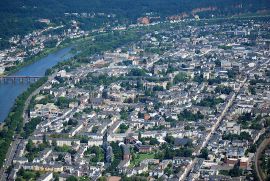 Das Luftbild gibt einen Überblick über Trier-Süd