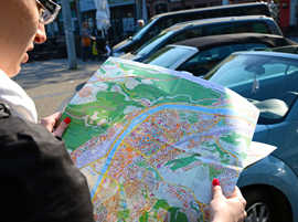 Offizieller Stadtplan von Trier in neuem Format. Foto: PA