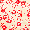 Starkes Symbol: Viele Rote Hände sagen Nein zum Missbrauch von Kindern in Konflikten und Kriegen weltweit.
