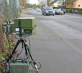 Mobiles Blitzgerät an der Zurmaiener Straße