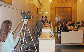Kamerateam des OK 54 im Rathaussaal