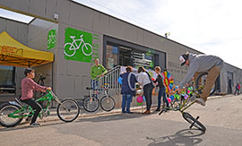 Eröffnung der Fahrradstation Gleis 11.