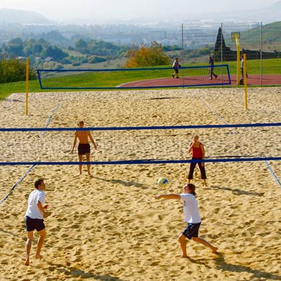 Beachvolleyball-Feld auf dem Petrisberg