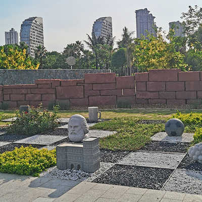 Der Trier-Garten in Xiamen besticht durch Stein-Elemente, die typisch für die Moselmetropole sind: So finden sich darin etwa eine Karl Marx-Büste, Weintrauben, eine Porz, die Porta und der Heilige Rock. Foto: Stadt Xiamen
