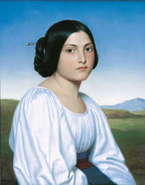 Gemälde: Josef Settegast - Bildnis einer jungen Italienerin