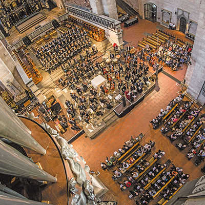 Blick von der Orgel auf ein früheres Konzert des Moselmusikfestivals. Foto: Artur Fell