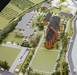Modell des Bauprojekts Klosterhof Olewig