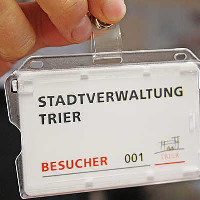 Besucherausweis für das Rathaus.