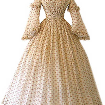 Sommerkleid aus der Mitte des 19. Jahrhunderts.