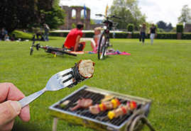 Grillen im Palastgarten