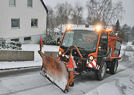 In Filsch befreit Marco Konrath die Straßen von Eis und Schnee.