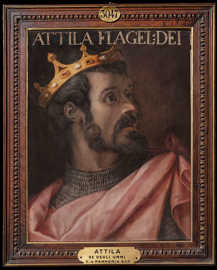 Gemälde: Cristoforo di Papi, Attila flagellum dei
