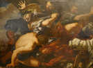 Das Bomann-Museum Celle stellt dem Landesmuseum das Gemälde „Neros Tod“ eines unbekannten Malers zur Verfügung. Für seinen Selbstmord stößt sich der Kaiser einen Dolch in die Kehle.
