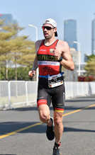 Jens Roth musste beim „Ironman 70.3“ 21,1 Kilometer laufen, 90 Kilometer radfahren und 1,9 Kilometer schwimmen.
