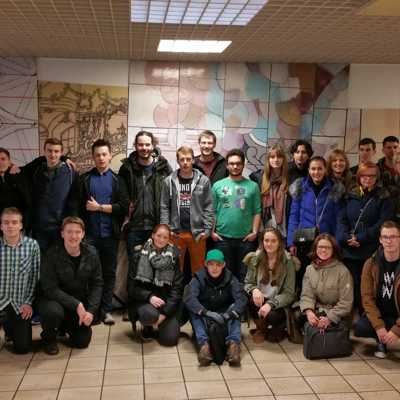 Schüler beim BNT Besuch aus Riga.
