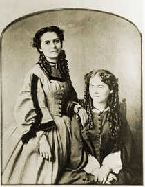 Die Marx-Töchter Jenny (l.) und Laura auf einer Aufnahme aus dem Jahr 1858.