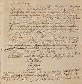 Aufnahme eines handschriftlichen Briefs von Immanuel Kant.