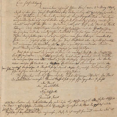 Der Brief Immanuel Kants an Friedrich Nicolovius stammt aus dem Jahr 1798. Foto: Wissenschaftliche Stadtbibliothek