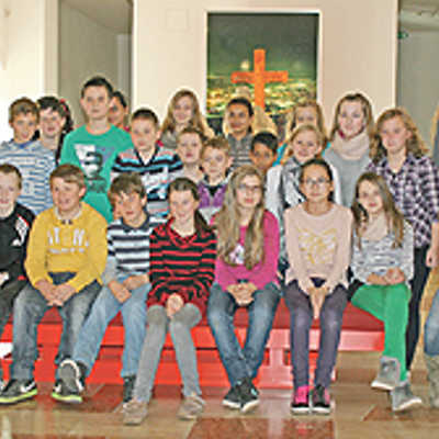 Die Klasse 6a der Integrierten Gesamtschule am Wolfsberg zu Gast im Stadtmuseum Simeonstift.