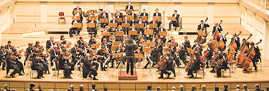 Die Deutsche Radio Philharmonie ist mit derzeit 108 Musikern eines der großen Orchester der ARD und gibt vor allem Konzerte  in der Großregion SaarLorLux und Rheinland-Pfalz. Chefdirigent ist Christoph Poppen. Foto: Moselmusikfestival