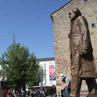 Marx-Statue als Fotomotiv