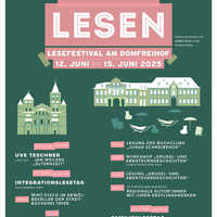 Plakat Stadtlesen - Lesefestival am Domfreihof vom 12. bis 15. Juni 2025