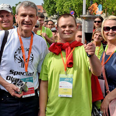 Ähnlich wie Sascha Hofmann für die Special Olympics  2015 in Speyer warb, soll dies am 9. April auch in Trier passieren. Foto: SOD