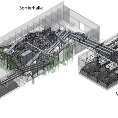Mit der 21 Millionen Euro teuren Erweiterung der mechanisch-biologischen Trocknung um eine Nachsortierung in der großen Halle hat der A.R.T. ein großes Modernisierungsprojekt abgeschlossen. Abbildung: A.R.T.