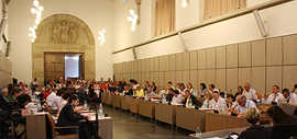 Foto: Der Große Rathassaal, Tagungsraum des Trierer Stadtrats.
