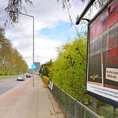 Die Moseluferstraße im Trierer Süden gehört zu den am stärksten frequentierten Verkehrsachsen der Stadt. Daher sind dort Werbeflächen stark nachgefragt. Foto: PA