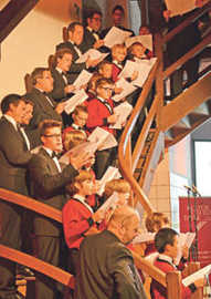 Beim Stiftertag traten neben den Trierer Sängerknaben (Foto) der Friedrich-Spee-Chor und Absolventen der Musical School an der städtischen Karl-Berg-Musikschule auf.