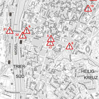 Unfallhäufungsstellen. Karte: Amt für Bodenmanagement und Geoinformation