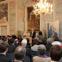 Oberbürgermeister Wolfram Leibe begrüßte den Preisträger und die Gäste.