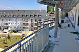 Schlussphase der Bauarbieten in der Anlage "Wohnen im Quartier" in Trier-Nord