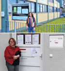 Julia Steinert in Alt-Kürenz (Bild oben) und Kerstin Katharina Vogel (Mariahof) stellen ihre Stadtteilbüros vor. Fotos: Caritasverband