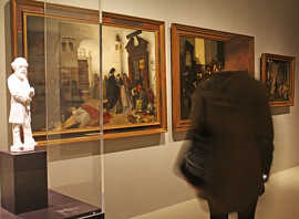 Das Stadtmuseum Simeonstift gibt in großen Ölbildern Einblick in die gesellschaftlichen Probleme des 19. Jahrhunderts.