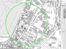 Stadtplan mit Evakuierungsbereich in Euren