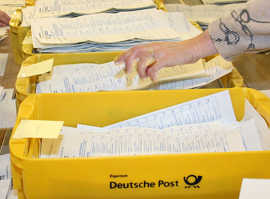 Bei der Bundestagswahl 2017 ging ein großer Anteil der Stimmzettel per Brief ein.