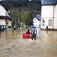Hochwasser in der Rheinstaße