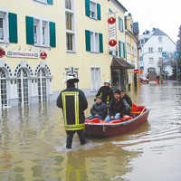 Hochwasser im Stadtteil Ruwer 2003