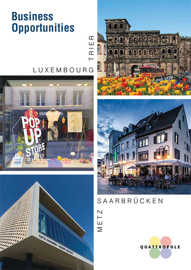 Cover der Broschüre mit Fotos aus den Quattropole-Städten.
