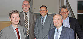 Ludwig von Auer, Jürgen Kentenich, Jan Eitel, Dietrich Dickertmann und Peter Widdau