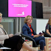 Christiane Luxem, Malu Dreyer, Heike Raab. Staatskanzlei RLP/Tittl