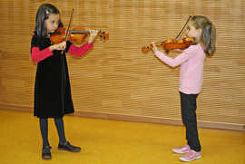 Geigenduett beim Regionalwettbewerb Jugend musiziert