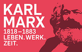 Logo der Ausstellung "Karl Marx 1818-1883. LEBEN. WERK. ZEIT."