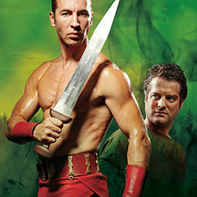 Ein Höhepunkt des "Brot & Spiele"-Programms 2010 ist die Schauspielinszenierung "Kampf des Herkules" im Amphitheater mit Jan Krüger und Tim Olrik Stöneberg (v. l.)