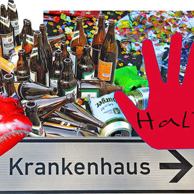 Wie an Weiberfastnacht 2012 in Trier ist exzessiver Alkoholkonsum, der mit einer Alkoholvergiftung im Krankenhaus enden kann, bei Jugendlichen zu einem ernsten Problem geworden. Das Präventionsprojekt „HaLT“ setzt pro- und reaktiv an.  