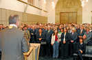 Oberbürgermeister Klaus Jensen spricht zu den Gästen des Neujahrsempfangs im Großen Rathaussaal. Foto: Rolf Lorig