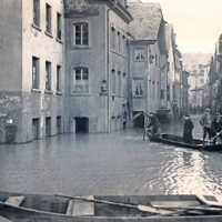 Überschwemmte Krahnenstraße 1920
